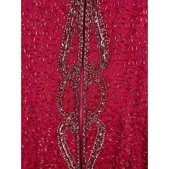 Alyce Design Pleasant Top Shirt Sequins‎ Sprinkles Red Pink Womens Large Vintage - Picture 4 of 6